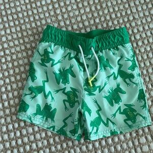 Cat & Jack Green Frog Print Kids Shorts